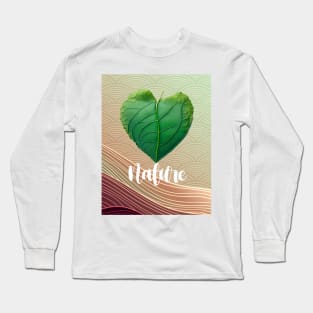 Love Nature No. 3: Green Valentine's Day Long Sleeve T-Shirt